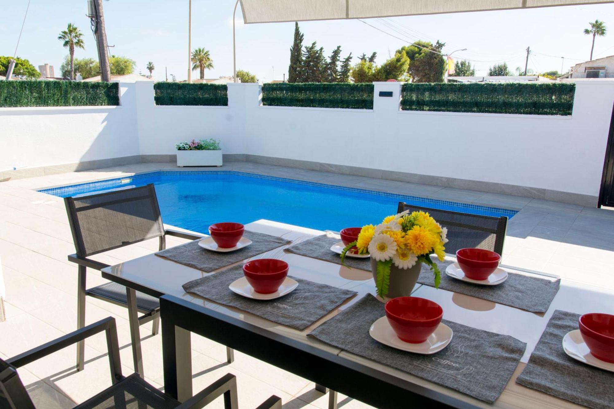 Villa Casa Soleada Piscina Climatizada Y Privada à Santiago De La Ribera Extérieur photo